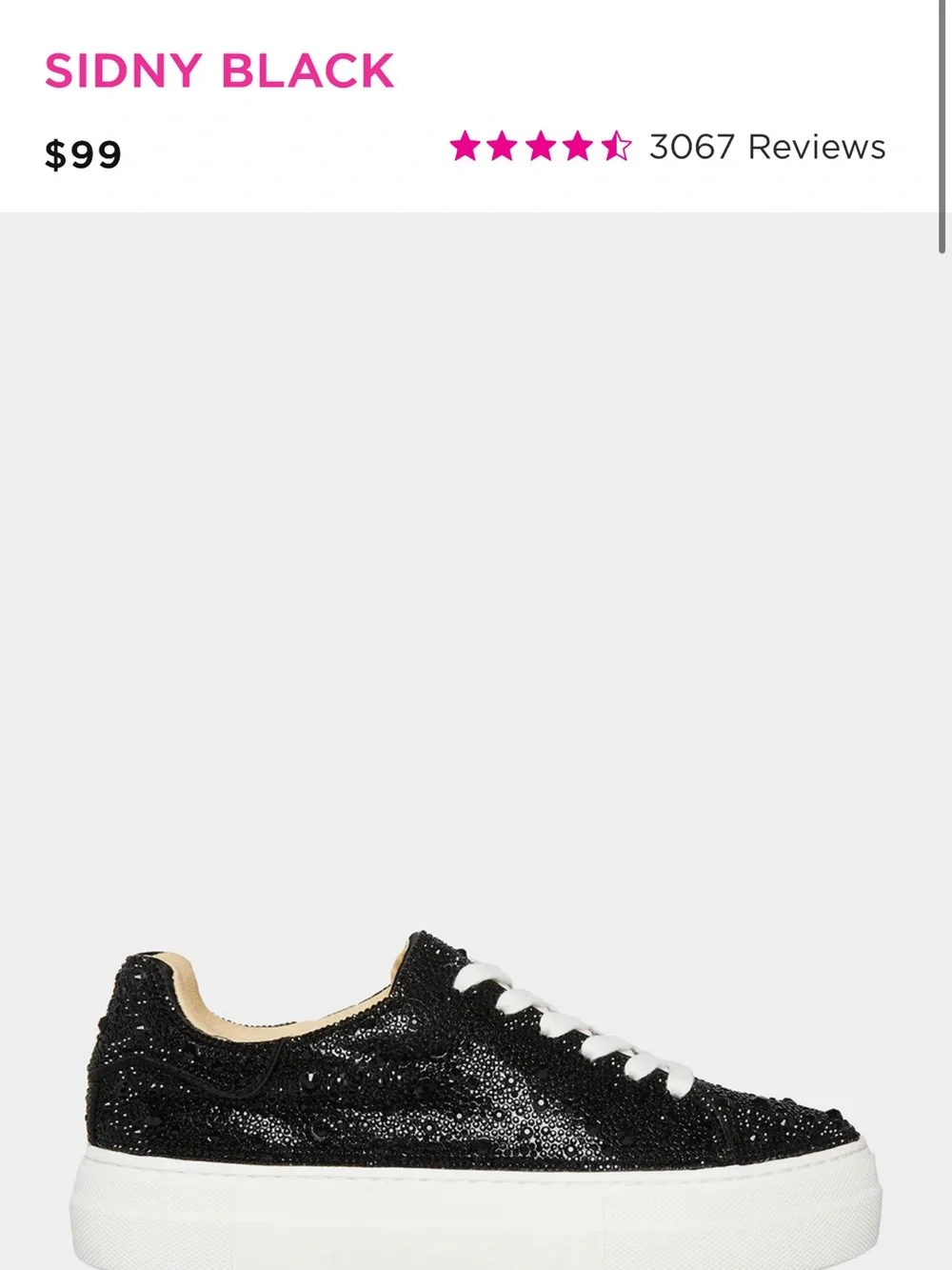 Betsey Johnson Sidny Black Sneakers